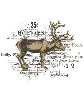 Sizzix Framelits Die w/Stamps by 49 and Market Reindeer Mix Cluster (1+1pcs) (666713)