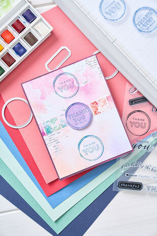 Sizzix Framelits Die w/Stamps by 49 and Market Thankful Sentiments (11+4pcs) (666708)