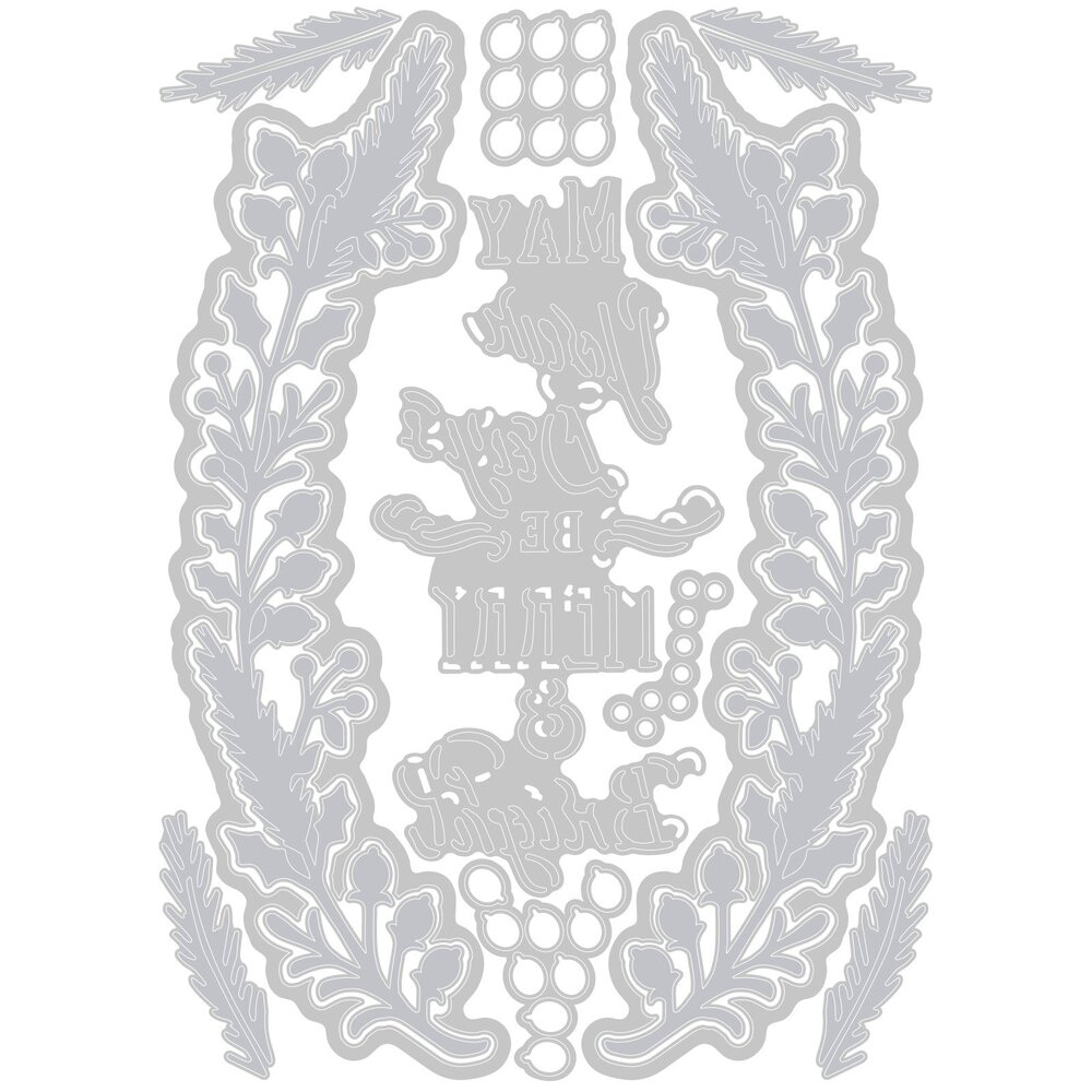 Sizzix Thinlits Die by Jen Long Merry & Bright #2 (12pcs) (666735) (DISCONTINUED)