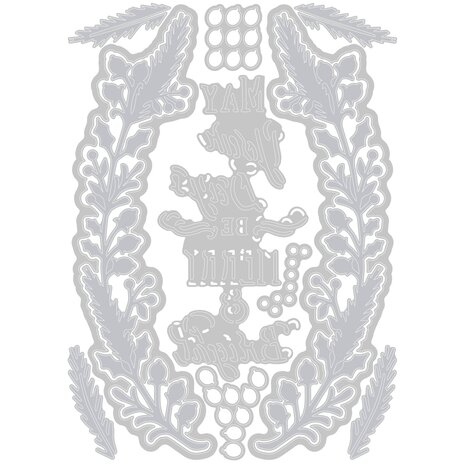 Sizzix Thinlits Die by Jen Long Merry & Bright #2 (12pcs) (666735) (DISCONTINUED)