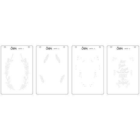 Sizzix Layered Stencils by Jen Long Merry & Bright #3 (4pcs) (666737) (DISCONTINUED) Sizzix Layered Stencils by Jen Long Merry & Bright #3 (4pcs) (666737) (DISCONTINUED)