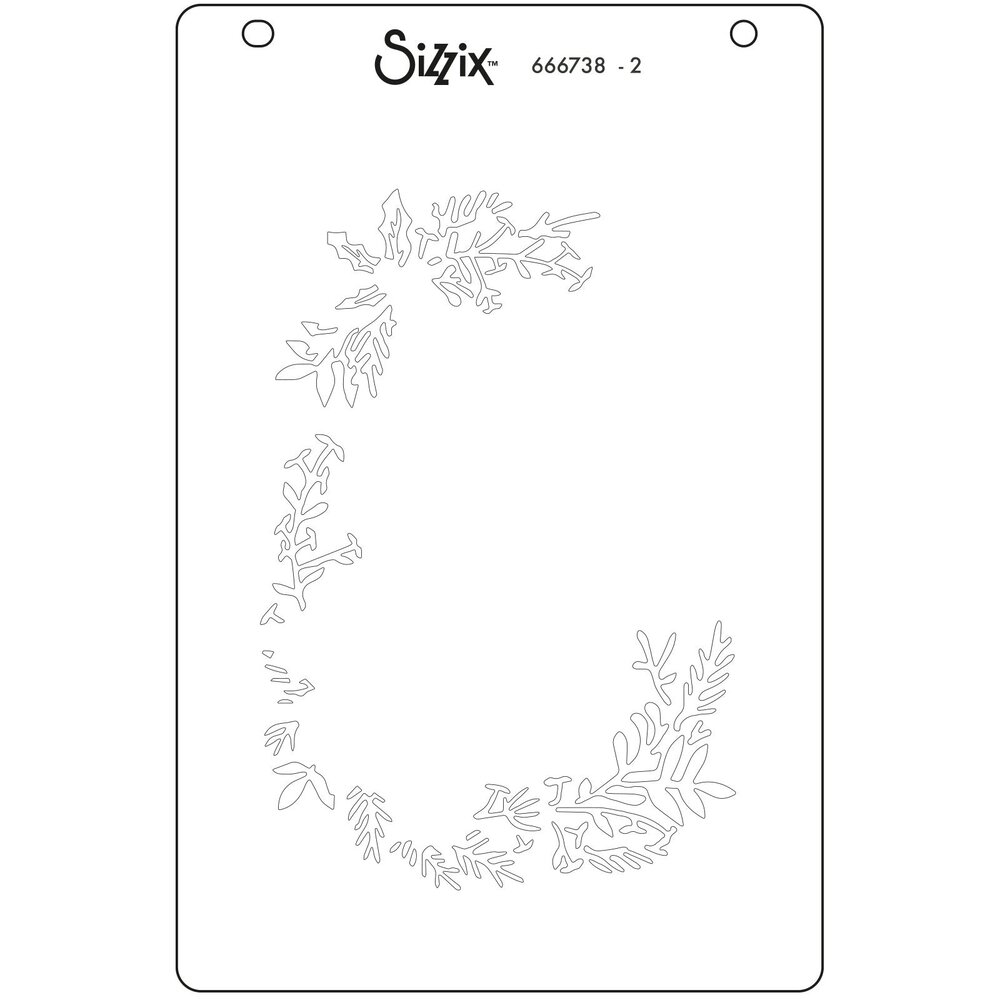 Sizzix Layered Stencils by Jen Long Winter Wishes #3 (4pcs) (666738)