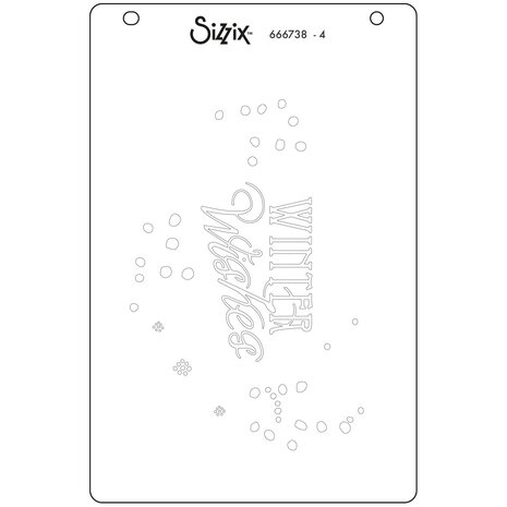Sizzix Layered Stencils by Jen Long Winter Wishes #3 (4pcs) (666738)