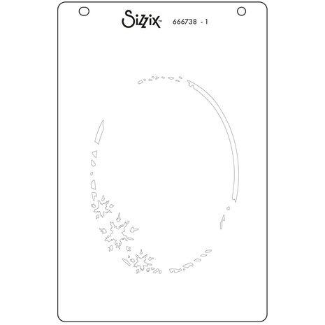 Sizzix Layered Stencils by Jen Long Winter Wishes #3 (4pcs) (666738)