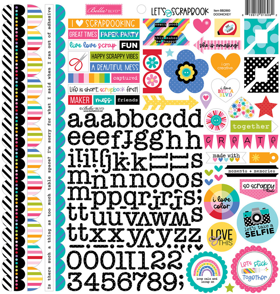 Bella BLVD Let's Scrapbook! Doohickey Cardstock Stickers (BB2860) (DISCONTINUED)