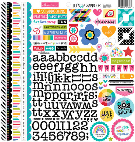 Bella BLVD Let's Scrapbook! Doohickey Cardstock Stickers (BB2860) (DISCONTINUED)