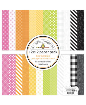 Doodlebug Design Hey Pumpkin 12x12 Inch Petite Prints Assortment Pack (8607)