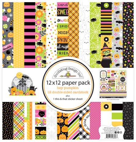 Doodlebug Design Hey Pumpkin 12x12 Inch Paper Pack (8606)