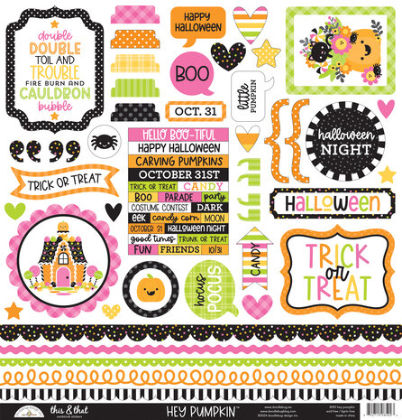 Doodlebug Design Hey Pumpkin 12x12 Inch Paper Pack (8606)