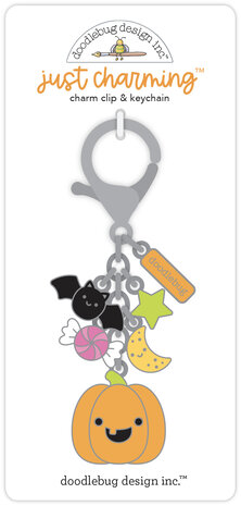 Doodlebug Design Hey Pumpkin Just Charming Clip & Keychain (8576) Doodlebug Design Hey Pumpkin Just Charming Clip & Keychain (8576)