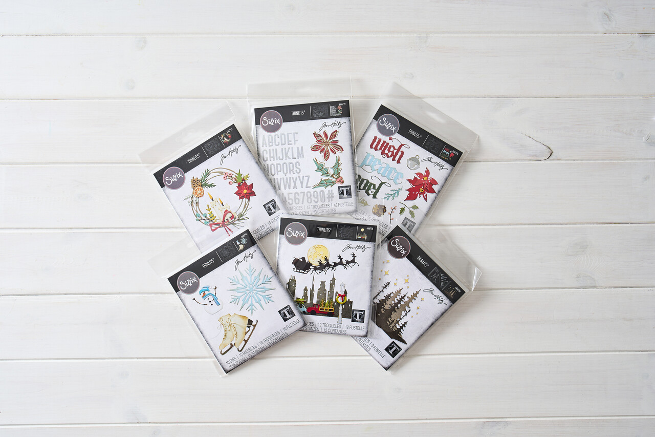 Sizzix [Craftlines Exclusive] Tim Holtz Christmas Collection 2024 Bundle (32440) 5+1 FREE