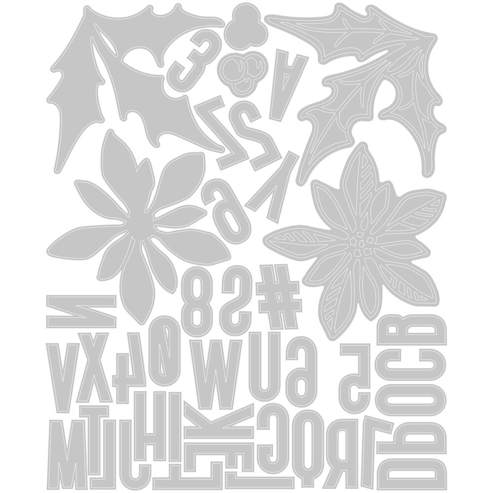 Sizzix Thinlits Die by Tim Holtz Vault Seasonal Sketch (43pcs) (666719)