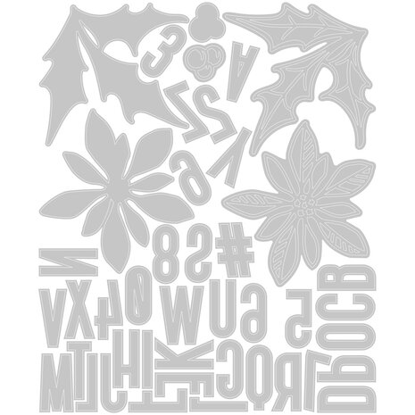 Sizzix Thinlits Die by Tim Holtz Vault Seasonal Sketch (43pcs) (666719)