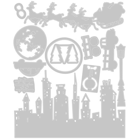 Sizzix Thinlits Die by Tim Holtz Vault Christmas Magic (12pcs) (666718)