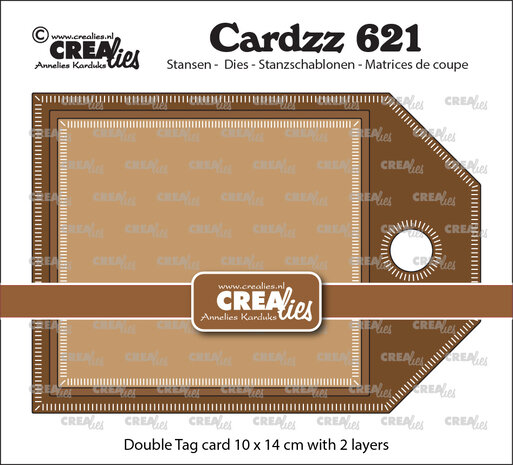 Crealies Cardzz Dies No. 621 Double Tag Card (CLCZ621)