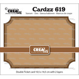Crealies Cardzz Stansen No. 619 Dubbele Kaart Ticket (CLCZ619)