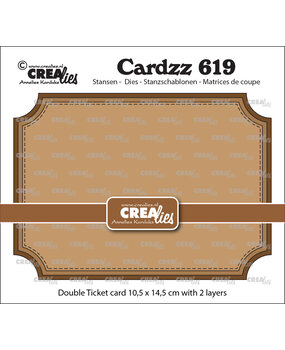 Crealies Cardzz Stansen No. 619 Dubbele Kaart Ticket (CLCZ619)