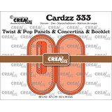Crealies Cardzz Stansen No. 333 Twist & Pop B6 Panelen & Leporello & Miniboekje Lange Ovalen (CLCZ333)