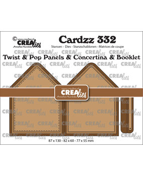 Crealies Cardzz Dies No. 332 Twist & Pop A6 Panels & Concertina Card & Booklet House (CLCZ332)