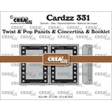 Crealies Cardzz Stansen No. 331 Twist & Pop B5 Panelen & Leporello & Miniboekje Filmstrip (CLCZ331)