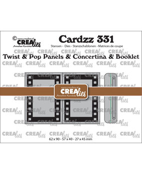Crealies Cardzz Dies No. 331 Twist & Pop B5 Panels & Concertina Card & Booklet Filmstrip (CLCZ331)