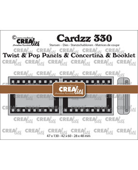 Crealies Cardzz Dies No. 330 Twist & Pop A5 Panels & Concertina Card & Booklet Filmstrip (CLCZ330)