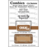 Crealies Combies Stempel + Stans No. 4 Stempelset Jarig (teksten + tags/labels) (CLCBJA04)