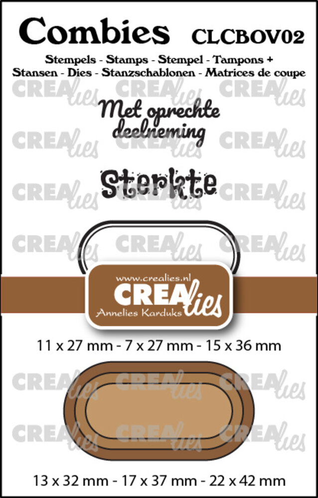 Crealies Combies Stempel + Stans No. 2 Stempelset Overlijden (teksten + tags/labels) (CLCBOV02) Crealies Combies Stempel + Stans No. 2 Stempelset Overlijden (teksten + tags/labels) (CLCBOV02)