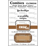 Crealies Combies Stempel + Stans No. 2 Stempelset Kerst (teksten + tags/labels) (CLCBKE02)