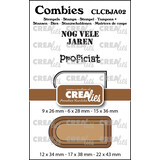 Crealies Combies Stempel + Stans No. 2 Stempelset Jarig (teksten + tags/labels) (CLCBJA02)