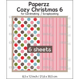 Crealies Paperzz Cozy Christmas No. 6 Dots + Pink Stripes (6pcs) (CLPZCC06)