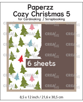 Crealies Paperzz Cozy Christmas No. 5 Trees + Brown (6pcs) (CLPZCC05)