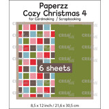Crealies Paperzz Cozy Christmas No. 4 Vierkantjes + Groen (6pcs) (CLPZCC04)