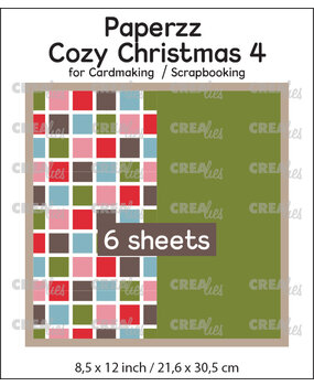 Crealies Paperzz Cozy Christmas No. 4 Vierkantjes + Groen (6pcs) (CLPZCC04)