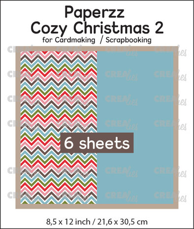 Crealies Paperzz Cozy Christmas No. 2 Zigzag + Blauw (6pcs) (CLPZCC02) Crealies Paperzz Cozy Christmas No. 2 Zigzag + Blauw (6pcs) (CLPZCC02)