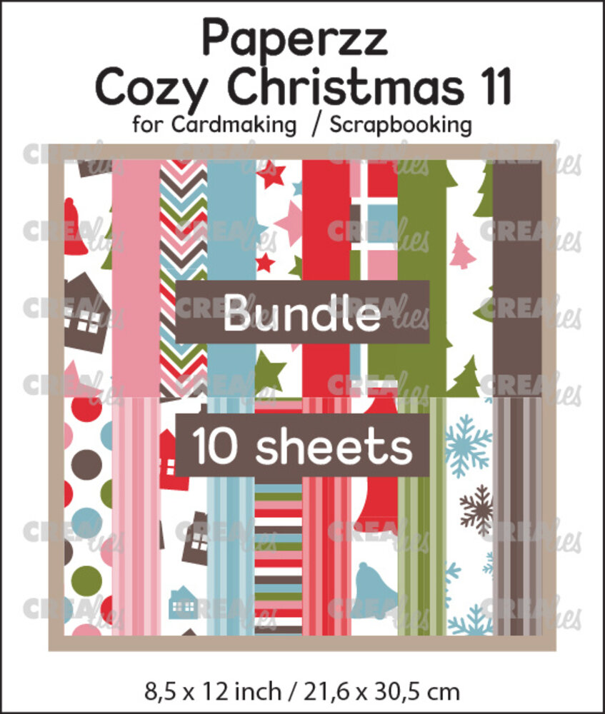 Crealies Paperzz Cozy Christmas No. 11 Bundel (10pcs) (CLPZCC11)