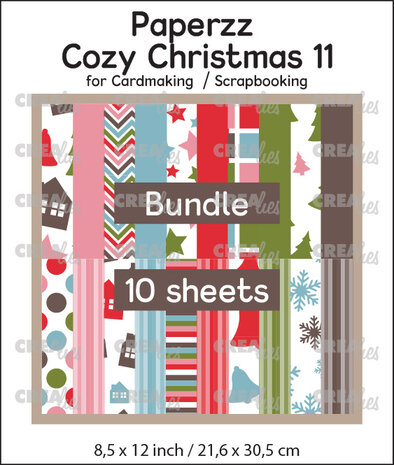 Crealies Paperzz Cozy Christmas No. 11 Bundel (10pcs) (CLPZCC11)