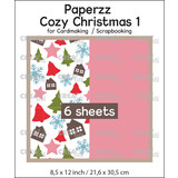 Crealies Paperzz Cozy Christmas No. 1 Variation + Pink (6pcs) (CLPZCC01)