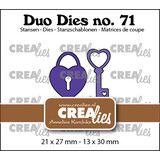 Crealies Duo Dies No. 71 Lock & Key (CLDD71)