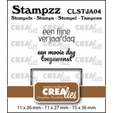 Crealies Stampzz Stempel No. 4 Stempelset Jarig (CLSTJA04)