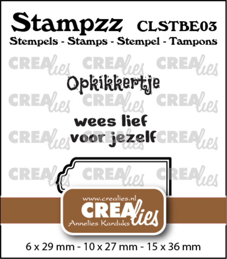Crealies Stampzz Stempel No. 3 Stempelset Beterschap (CLSTBE03) Crealies Stampzz Stempel No. 3 Stempelset Beterschap (CLSTBE03)