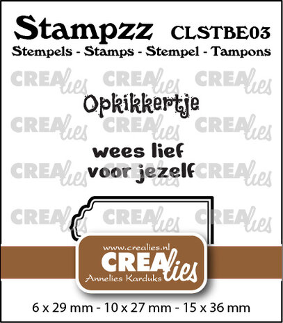 Crealies Stampzz Stempel No. 3 Stempelset Beterschap (CLSTBE03) Crealies Stampzz Stempel No. 3 Stempelset Beterschap (CLSTBE03)