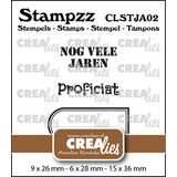 Crealies Stampzz Stempel No. 2 Stempelset Jarig (CLSTJA02)