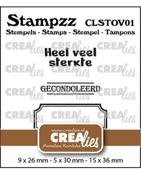 Crealies Stampzz Stamps No. 1 Stamp Set Overlijden (CLSTOV01)