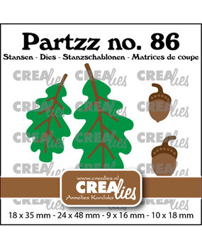 Crealies Partzz Stansen No. 86 Eikeltjes En Eikenblad (CLPartzz86)