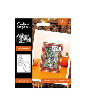 Crafter's Companion Vintage Halloween Stamp & Die Pur-fect Potions (VHAL-MD-PUR)