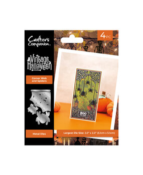 Crafter's Companion Vintage Halloween Metal Die Corner Web and Spiders (VHAL-MD-WSPI)