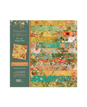 Crafter's Companion Thankful & Blessed 12x12 Inch Paper Pad (NG-TAB-PAD12)