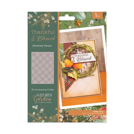 Crafter's Companion Thankful & Blessed 2D Embossing Folder Stitched Tartan (NG-TAB-2D-EF5-STTA) Crafter's Companion Thankful & Blessed 2D Embossing Folder Stitched Tartan (NG-TAB-2D-EF5-STTA)