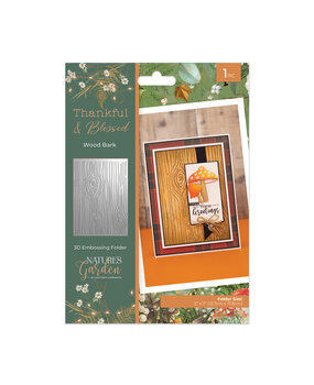 Crafter's Companion Thankful & Blessed 3D Embossing Folder Wood Bark (NG-TAB-3D-EF5-WOB)